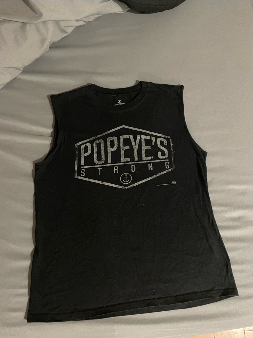 POPEYE’S Men's Black Muscle/Sleeveless Tee
